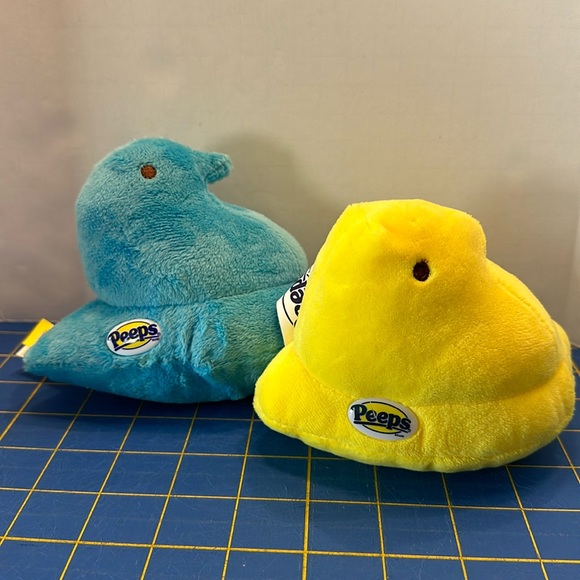 Just Born Peeps Stuffed Animals Blue Yellow Plush Easter Toy lot of 2 - Picture 1 of 5
